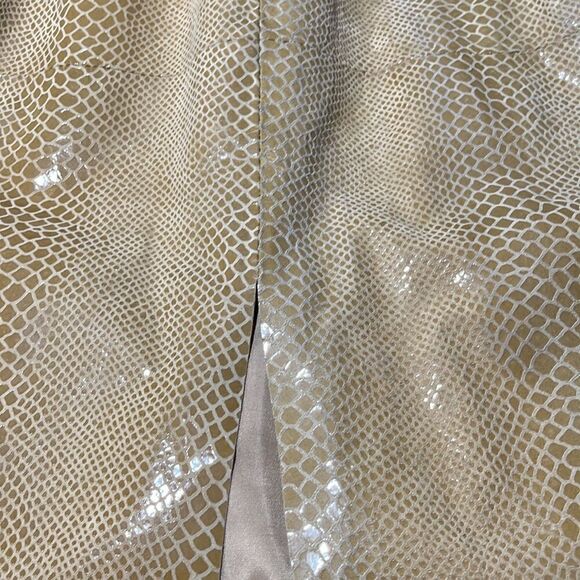Persona Marina Rinaldi Python Print Leather Skirt Sz 23 (M) - Picture 10 of 16